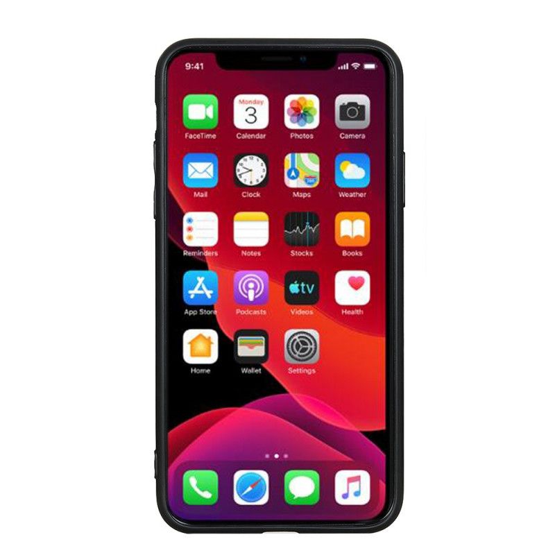 Kuori iPhone 11 Pro Musta Ensiluokkainen Nahkaefekti