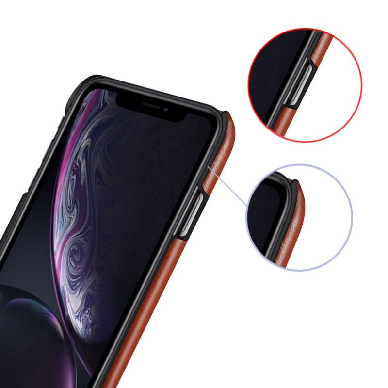 Kuori iPhone 11 Pro Musta Ksq Kaksisävyinen Nahkaefekti