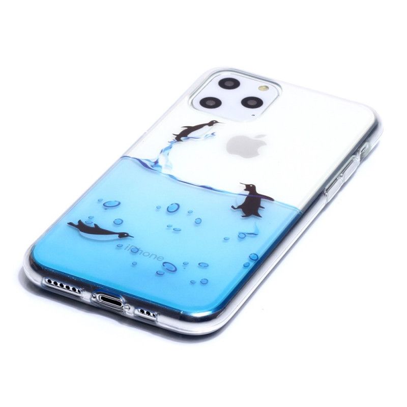 Kuori iPhone 11 Pro Pingviinien Läpinäkyvä Peli Suojakuori