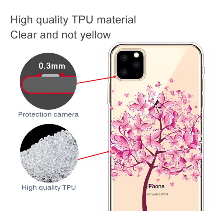 Kuori iPhone 11 Pro Puhelinkuoret Vaaleanpunainen Puunpää