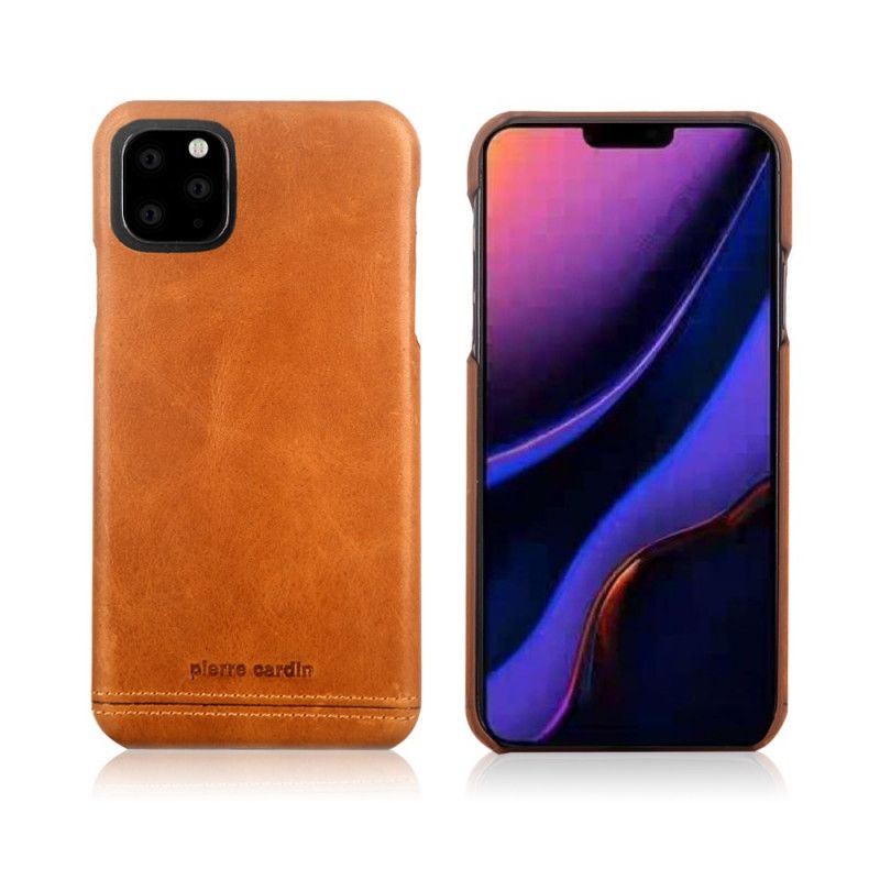 Kuori iPhone 11 Pro Punainen Musta Aitoa Nahkaa Pierre Cardin Suojakuori