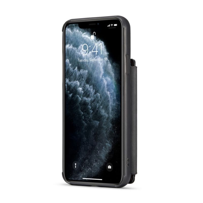 Kuori iPhone 11 Pro Punainen Musta Caseme-Lompakon Tyyli