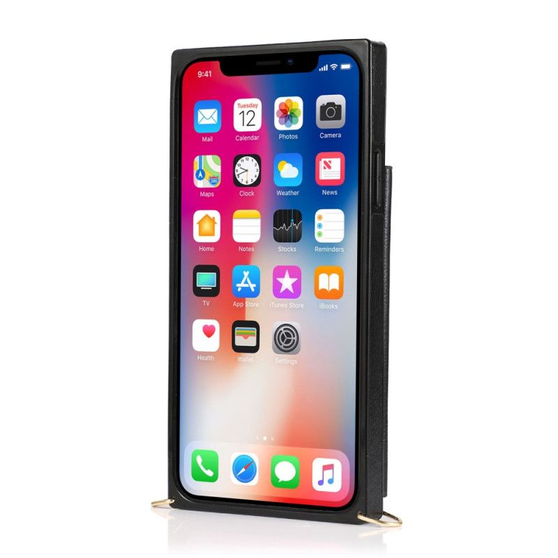 Kuori iPhone 11 Pro Punainen Musta Monikäyttöinen. Säädettävä Hihna Suojakuori