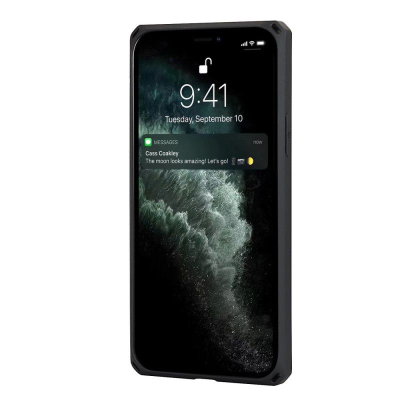 Kuori iPhone 11 Pro Tummansininen Musta Pysty- Ja Vaakasuora Tukikorttikotelo