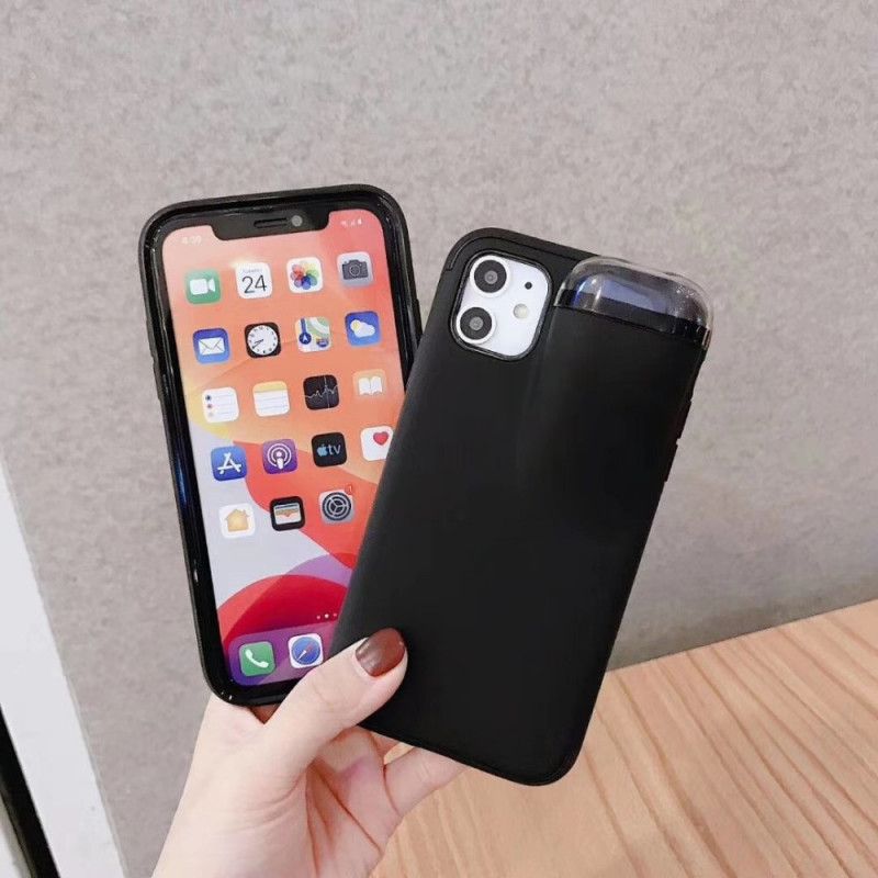 Kuori iPhone 11 Pro Valkoinen Musta 2-Yhdessä Lentokoneiden Tapaus Suojakuori