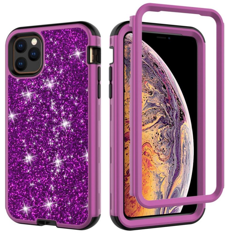 Kuori iPhone 11 Pro Violetti Musta Hybridi-Kimallus