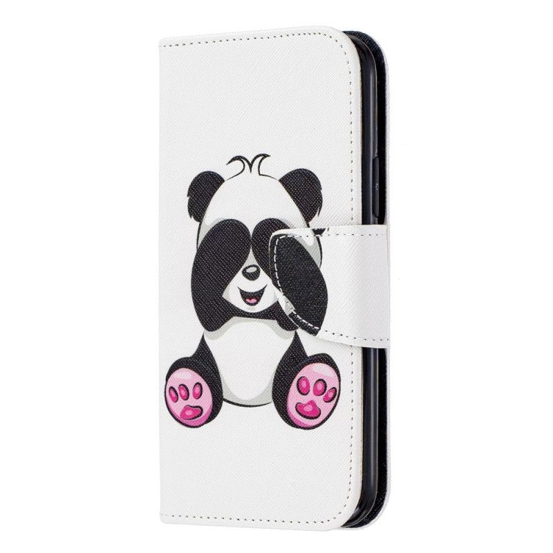 Nahkakotelo iPhone 11 Pro Puhelinkuoret Hauska Panda