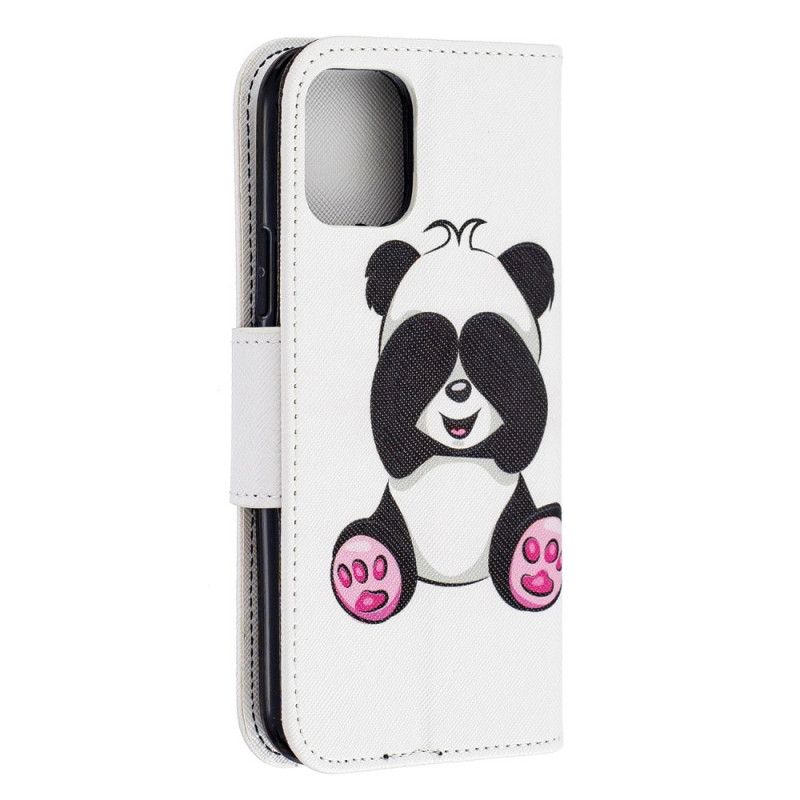 Nahkakotelo iPhone 11 Pro Puhelinkuoret Hauska Panda