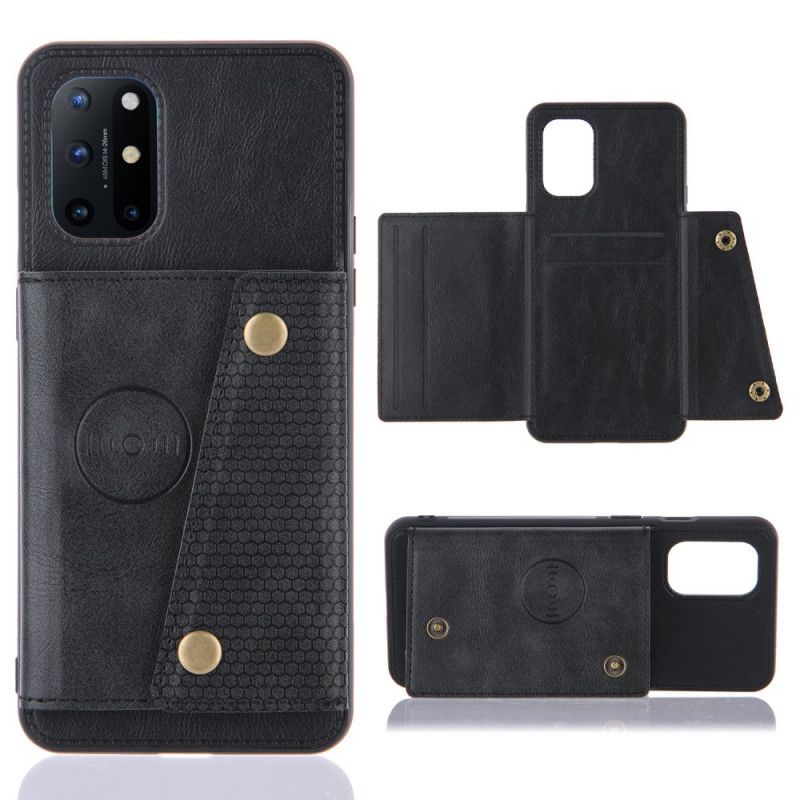 Case Kuoret OnePlus 8T Harmaa Musta Puhelinkuoret Snap Lompakko