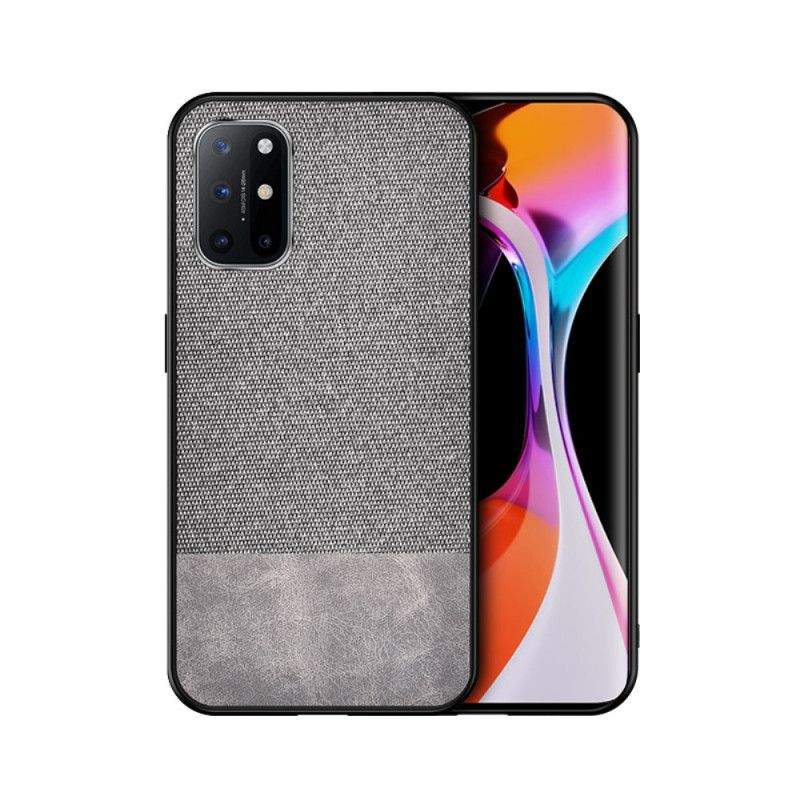 Case Kuoret OnePlus 8T Harmaa Musta Puhelinkuoret Tekonahkainen Puruteksti