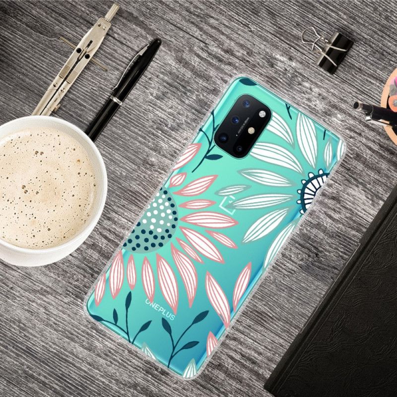 Case Kuoret OnePlus 8T Puhelinkuoret Läpinäkyvä Kukka