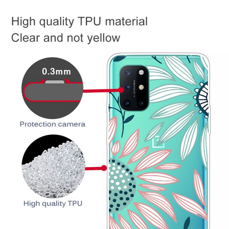 Case Kuoret OnePlus 8T Puhelinkuoret Läpinäkyvä Kukka