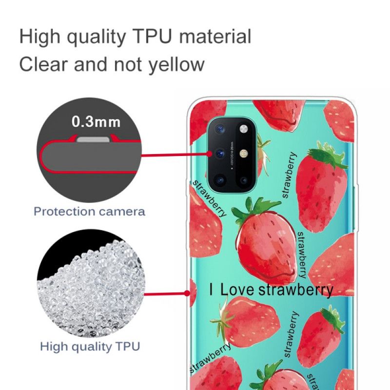 Case Kuoret OnePlus 8T Puhelinkuoret Mansikka / Rakastan Mansikkaa