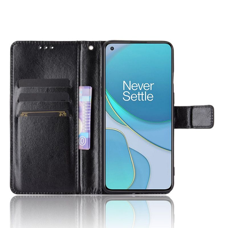 Kotelot OnePlus 8T Punainen Musta Räikeä Tekonahka Suojakuori