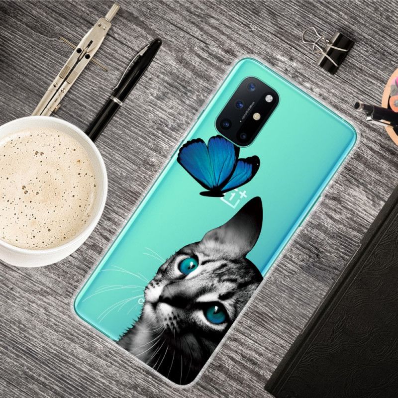 Kuori OnePlus 8T Kissa Ja Perhonen