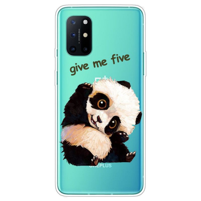 Kuori OnePlus 8T Läpinäkyvä Panda Antaa Minulle Viisi