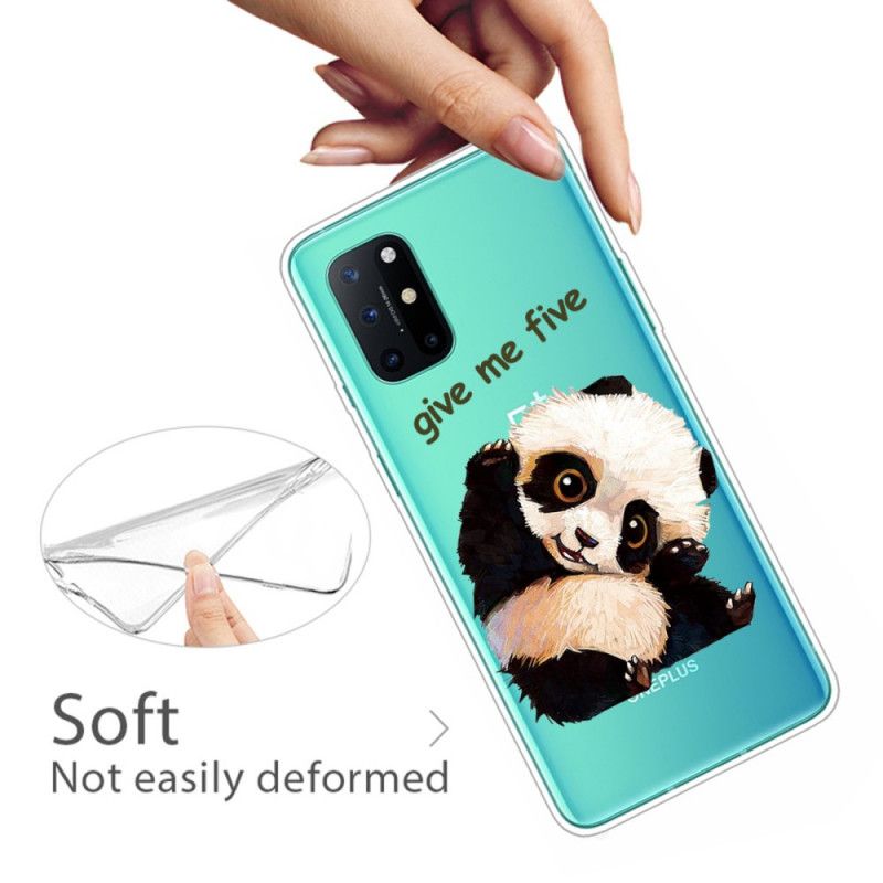 Kuori OnePlus 8T Läpinäkyvä Panda Antaa Minulle Viisi