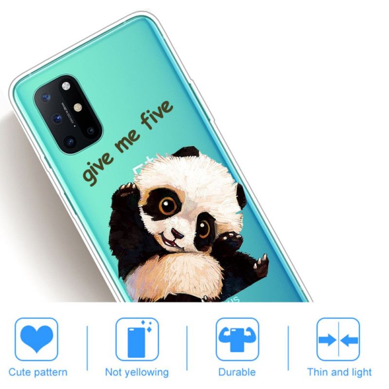 Kuori OnePlus 8T Läpinäkyvä Panda Antaa Minulle Viisi