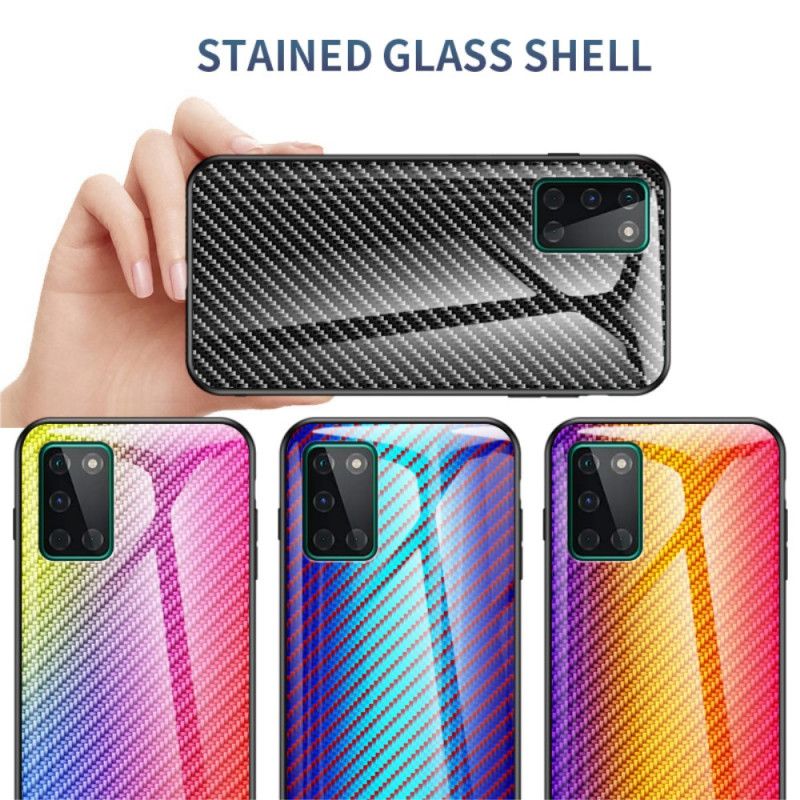 Kuori OnePlus 8T Magenta Musta Karkaistua Hiilikuitua