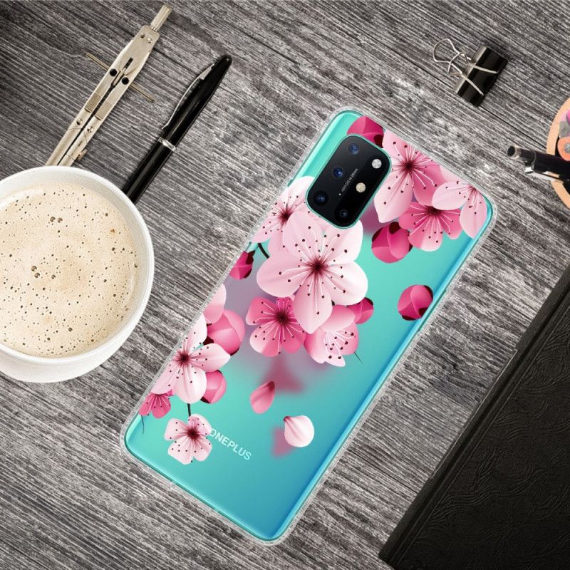 Kuori OnePlus 8T Vaaleanpunainen Magenta Ensiluokkainen Kukka