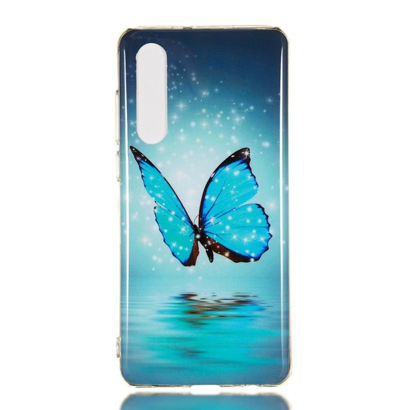 Case Kuoret Huawei P30 Puhelinkuoret Fluoresoiva Sininen Perhonen