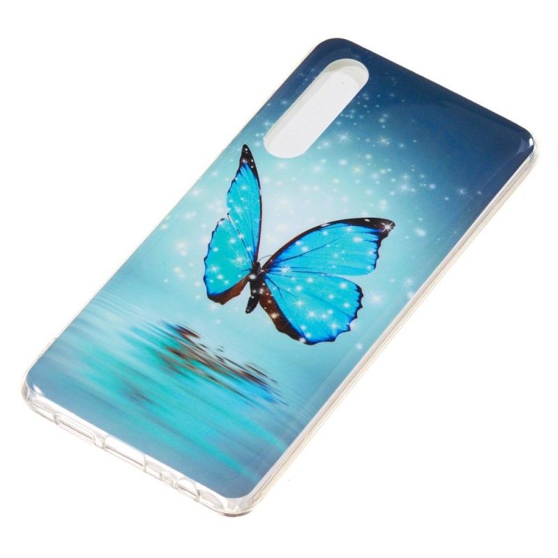 Case Kuoret Huawei P30 Puhelinkuoret Fluoresoiva Sininen Perhonen