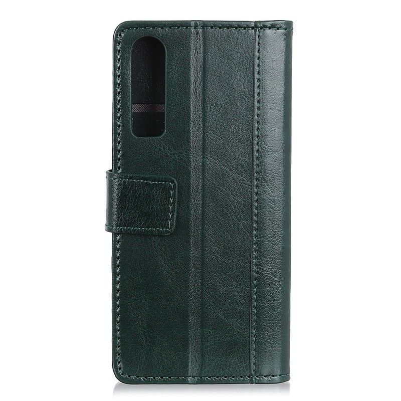 Flip Case Huawei P30 Antiikki Nahka