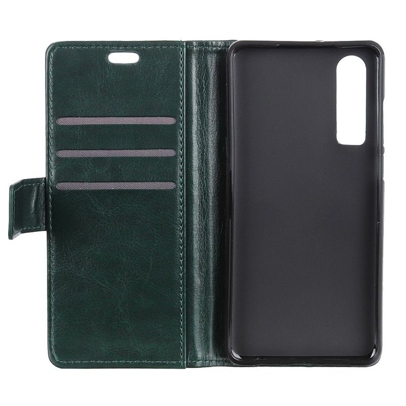 Flip Case Huawei P30 Antiikki Nahka