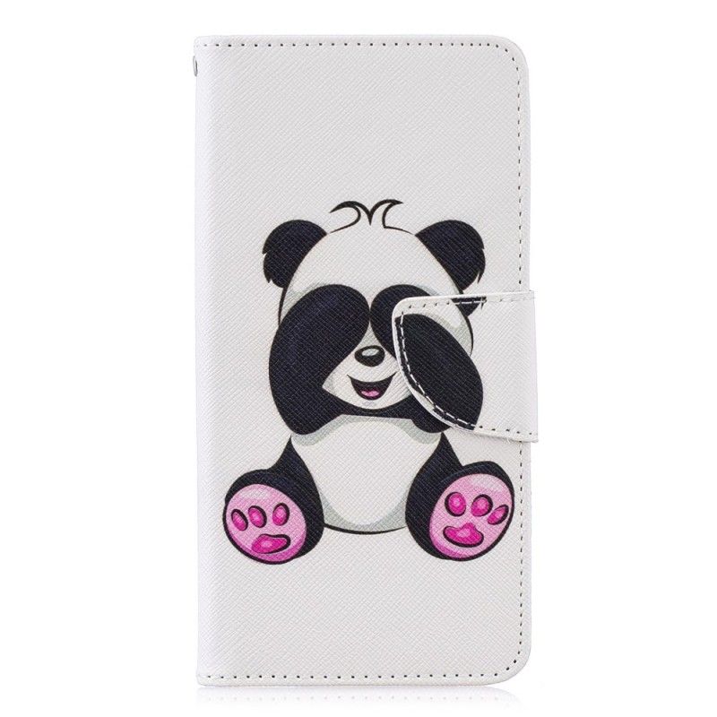 Nahkakotelo Huawei P30 Puhelinkuoret Hauska Panda