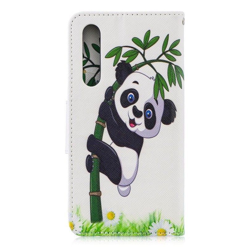 Nahkakotelo Huawei P30 Puhelinkuoret Panda Bambulla