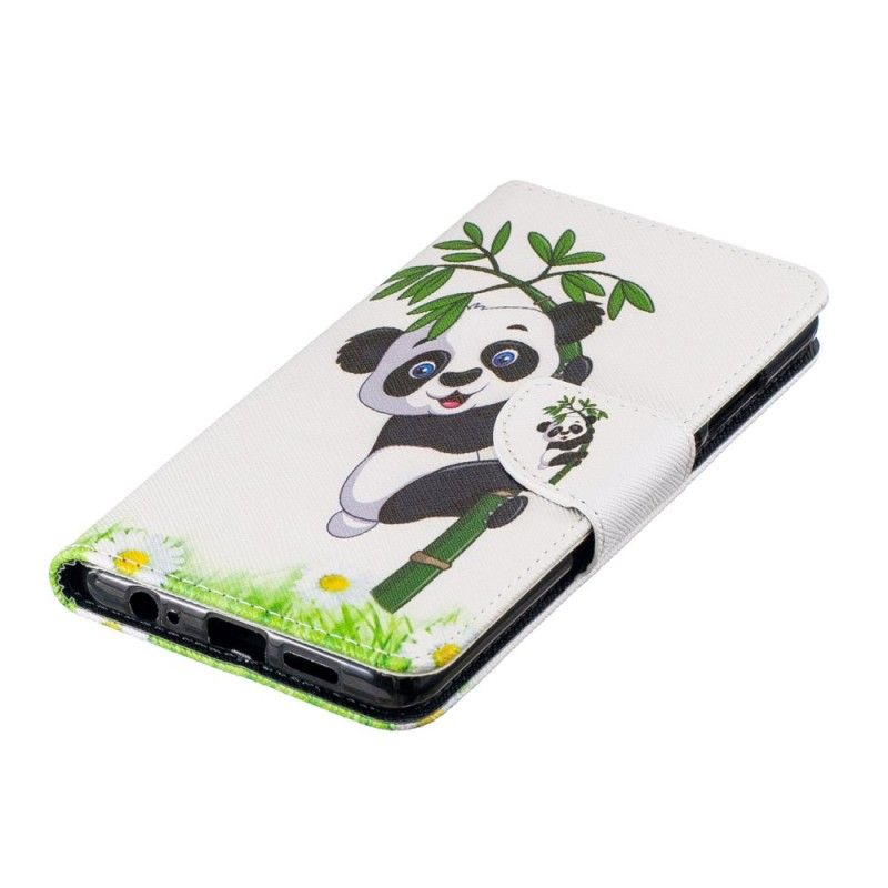 Nahkakotelo Huawei P30 Puhelinkuoret Panda Bambulla