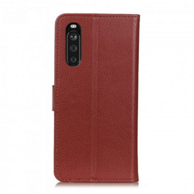 Flip Kotelot Sony Xperia 10 Iii Lychee Faux Leather Suojakuori