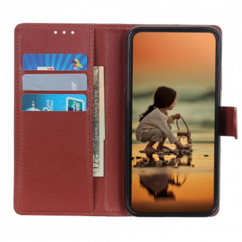 Flip Kotelot Sony Xperia 10 Iii Lychee Faux Leather Suojakuori