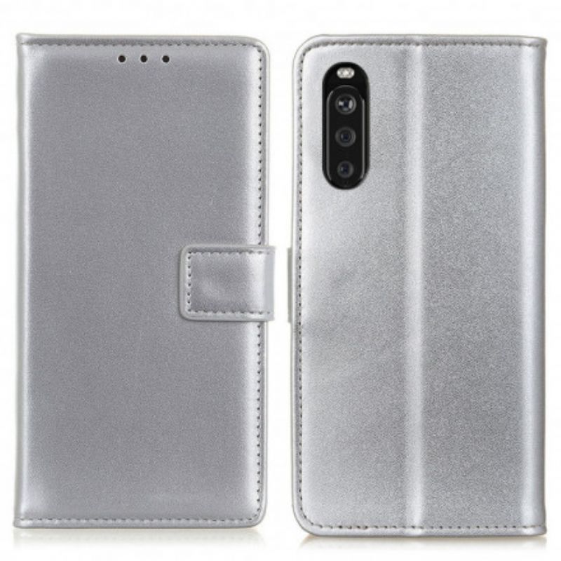 Flip Kotelot Sony Xperia 10 Iii Pelkkä Keinonahka