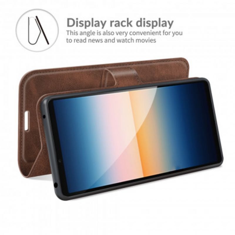 Flip Kotelot Sony Xperia 10 Iii Slim Extreme Leather Effect Suojakuori