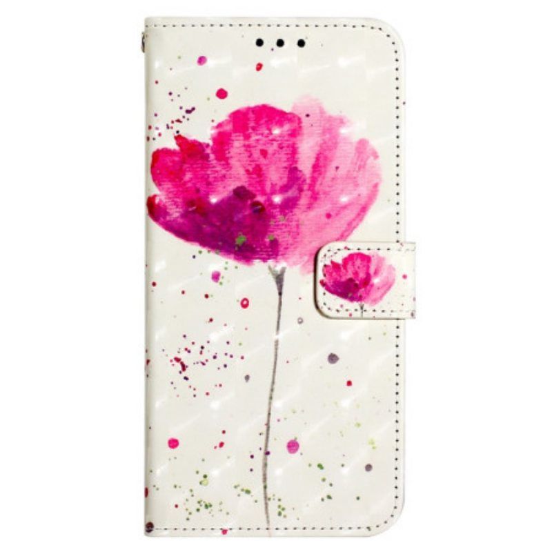 Case Nahkakotelo Samsung Galaxy A13 Suojaketju Kuori Hihna Poppy