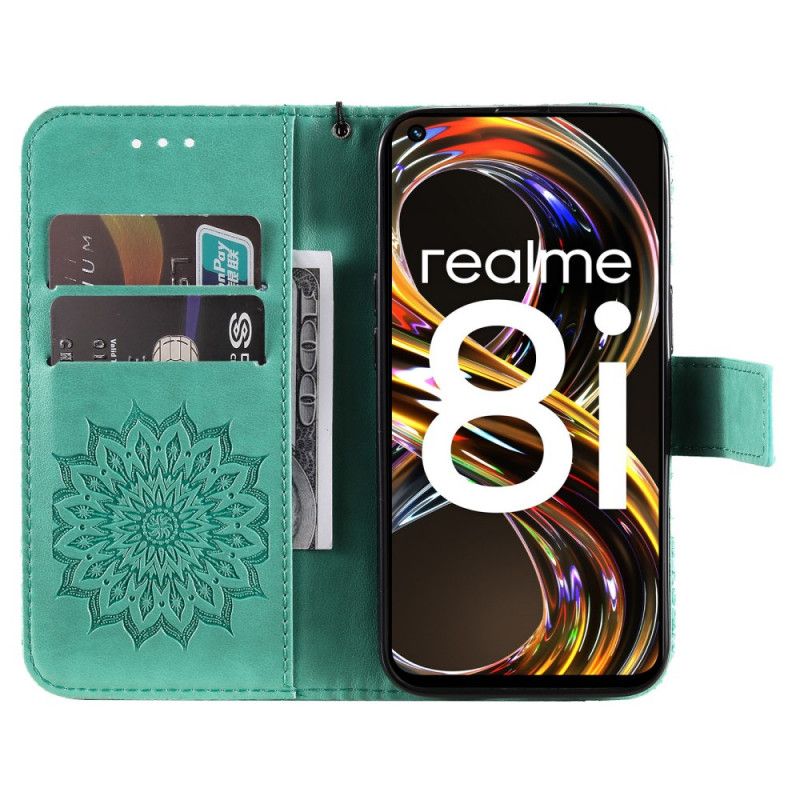 Flip Kotelot Realme 8i Auringonkukka