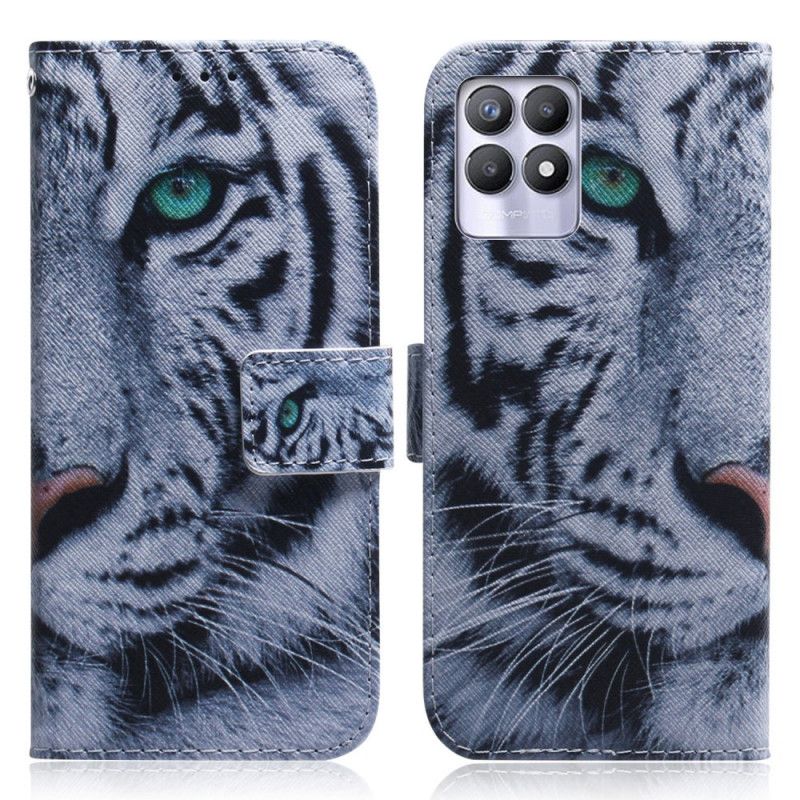 Flip Kotelot Realme 8i Tiger Face