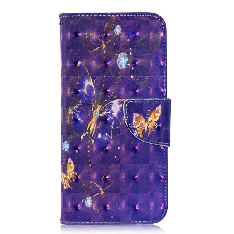 Flip Case Huawei P Smart 2019 Valkoinen Kuninkaat Perhosia