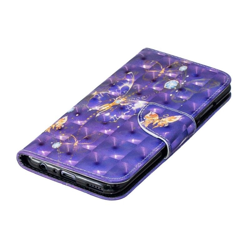 Flip Case Huawei P Smart 2019 Valkoinen Kuninkaat Perhosia