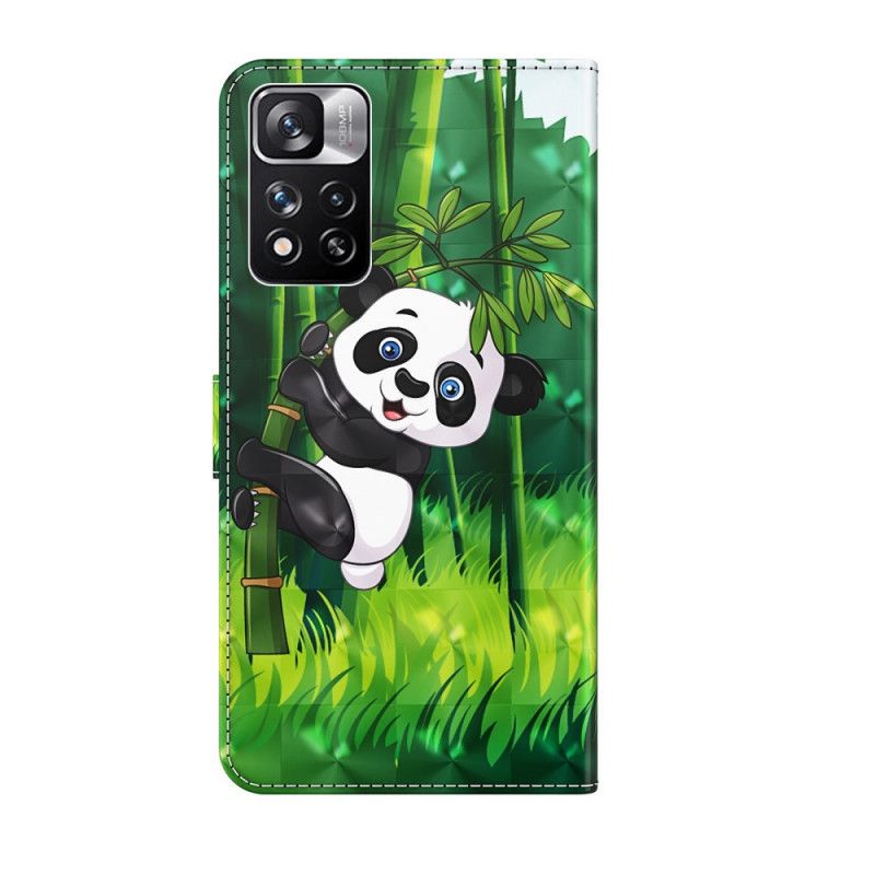 Flip Kotelot Xiaomi Redmi Note 11 Pro / Note 11 Pro Plus Panda Ja Bambu Suojakuori