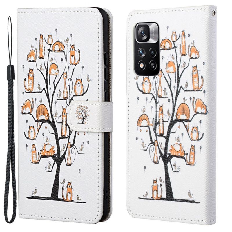 Kotelot Xiaomi Redmi Note 11 Pro / Note 11 Pro Plus Funky Cats Strappy