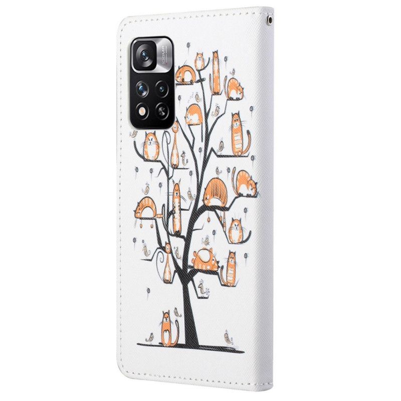 Kotelot Xiaomi Redmi Note 11 Pro / Note 11 Pro Plus Funky Cats Strappy