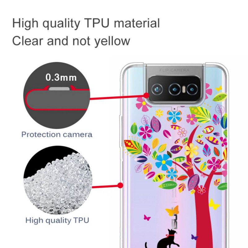 Case Kuoret Asus Zenfone 7 / 7 Pro Puhelinkuoret Kissa Puun Alla