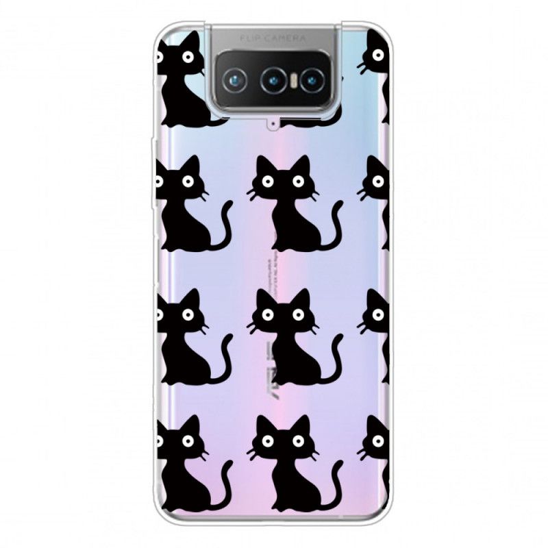 Case Kuoret Asus Zenfone 7 / 7 Pro Puhelinkuoret Useita Mustia Kissoja