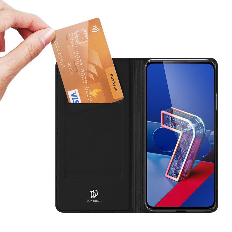 Flip Kotelot Asus Zenfone 7 / 7 Pro Tummansininen Musta Pro Dux Ducis -Iho