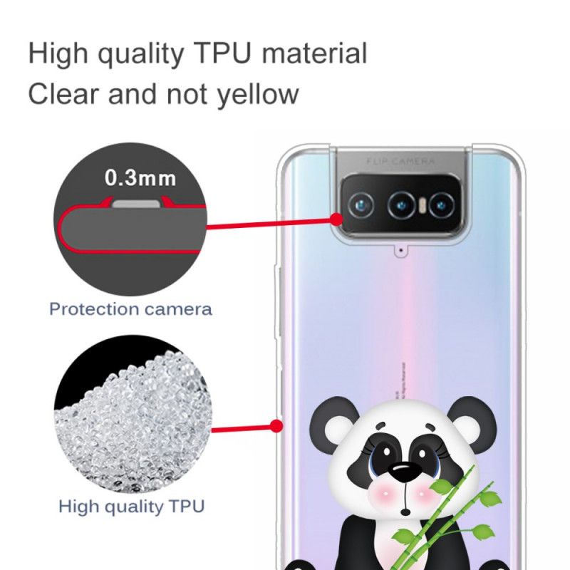 Kuori Asus Zenfone 7 / 7 Pro Läpinäkyvä Surullinen Panda