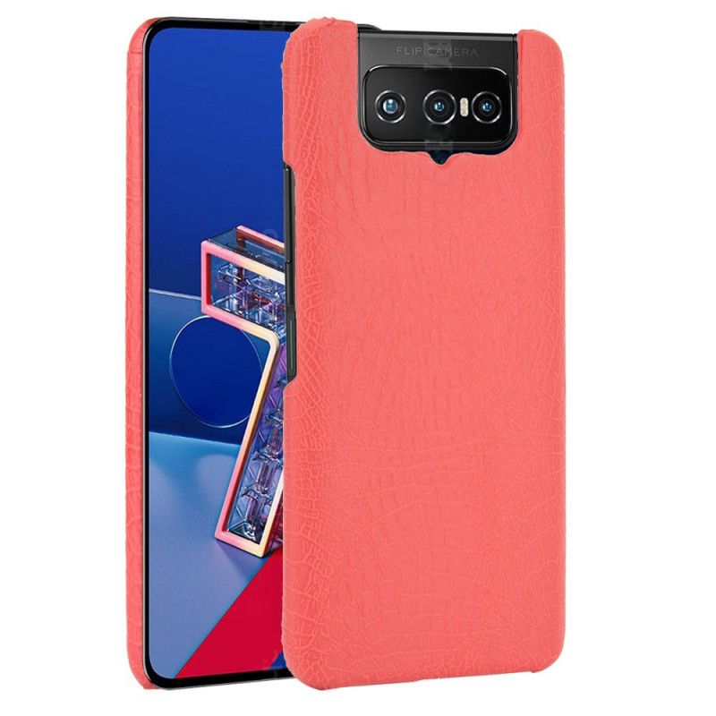 Kuori Asus Zenfone 7 / 7 Pro Valkoinen Musta Krokotiilin Ihovaikutus