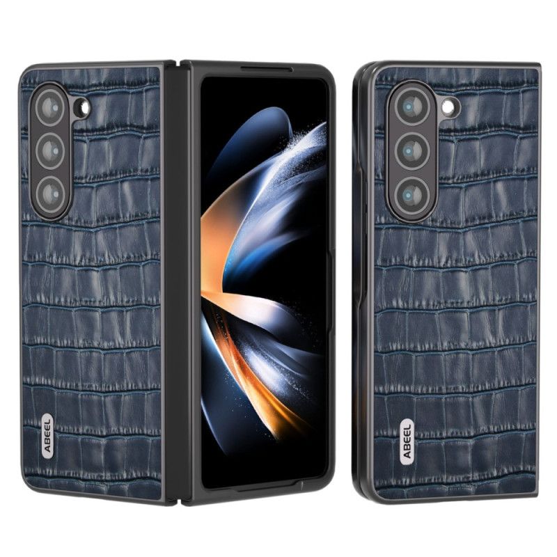 Case Samsung Galaxy Z Fold 5 Puhelinkuoret Aitoa Nahkaa Krokotiilimuotoilu