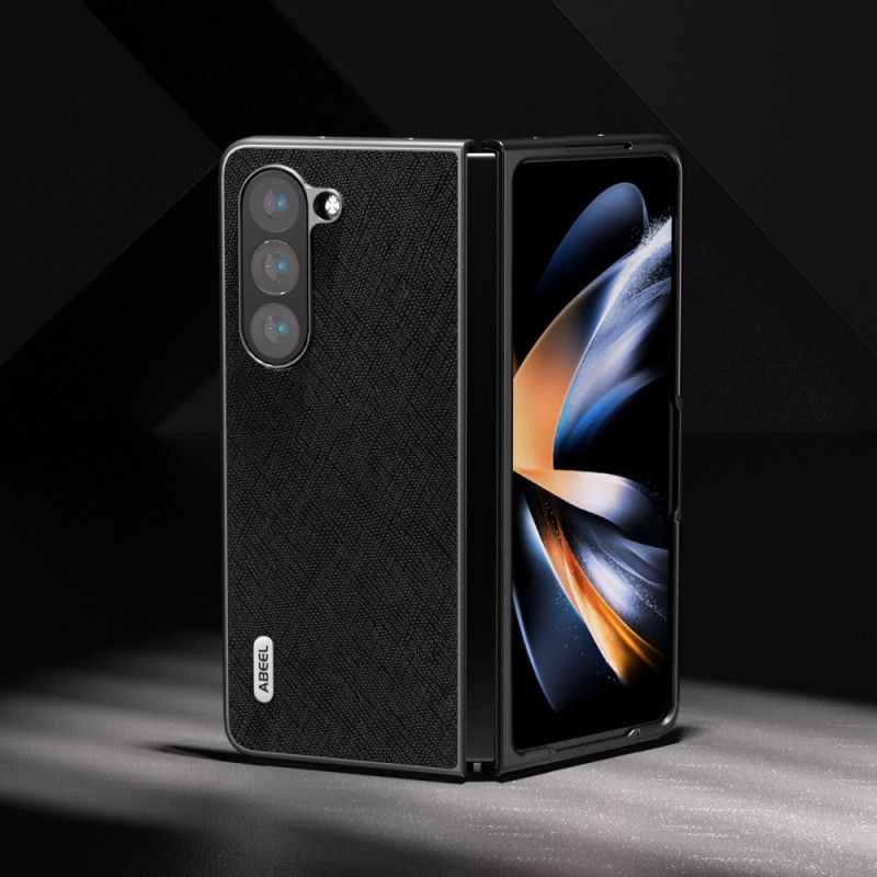 Kuori Samsung Galaxy Z Fold 5 Aitoa Abeel-kudottua Nahkaa